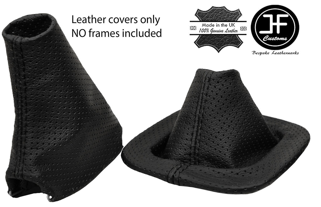 BLACK STITCH FOR LAND ROVER DISCOVERY AUTOMATIC GAITERS PERFORATED LEATHER