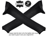 BLACK STICH 2X DOOR B PILLAR TRIM LEATHER COVERS FITS DELOREAN DMC-12 1981-1983