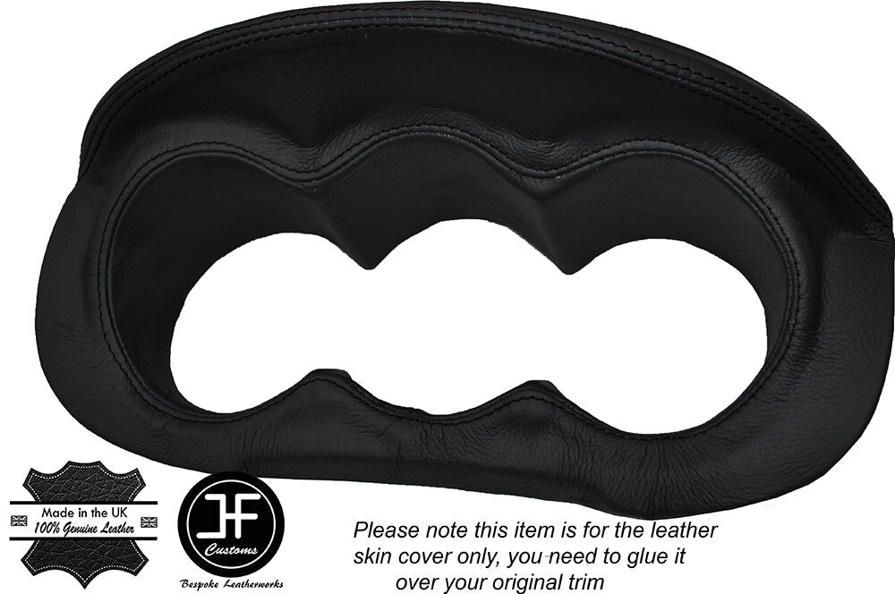 BLACK STITCHING SPEEDO SURROUND LEATHER SKIN COVER FITS DAIHATSU COPEN 2003+