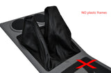 BLACK STITCHING MANUAL LEATHER GEAR GAITER FITS FORD RANGER 4WD 4X4  06-11