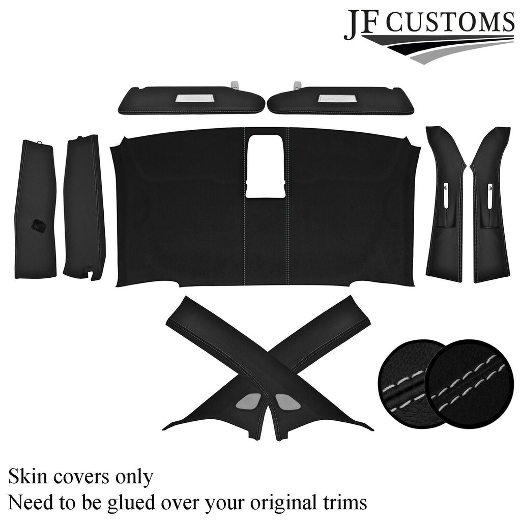 FOR VW T6 TRANSPORTER L GREY STITCH LEATHER & SUEDE TOP INTERIOR RECOVERY KIT