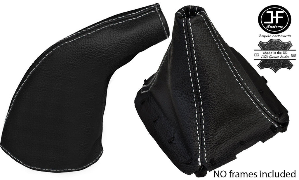 WHITE STITCH LEATHER GEAR & HANDBRAKE GAITER FITS MAZDA MX5 MIATA EUNOS MK1