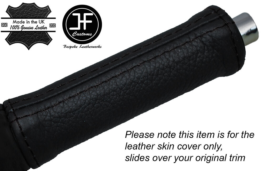 BLACK STITCH HANDBRAKE E BRAKE HANDLE LEATHER SKIN COVER FITS SUZUKI RENO 04-08