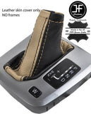 BLACK & CREAM TOP GRAIN LEATHER AUTOMATIC GEAR GAITER FITS VOLVO XC90 2002-2014