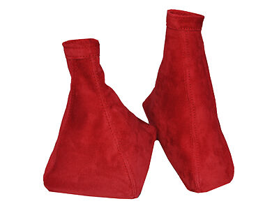 FITS ALFA ROMEO 156 1997-2002 GAITERS SET RED SUEDE CUSTOM NEW MADE IN UK