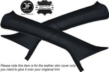 BLACK STITCHING 2X A PILLAR LEATHER SKIN COVERS FITS AUDI A6 C6 2005-2011
