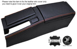 ORANGE STICH CENTRE CONSOLE & ARMREST LEATHER COVERS FOR HONDA CRX DEL SOL 92-98