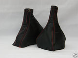 FITS ALFA ROMEO GTV/SPIDER 2 X GAITERS SET RED STITCHING CUSTOM NEW MADE IN UK