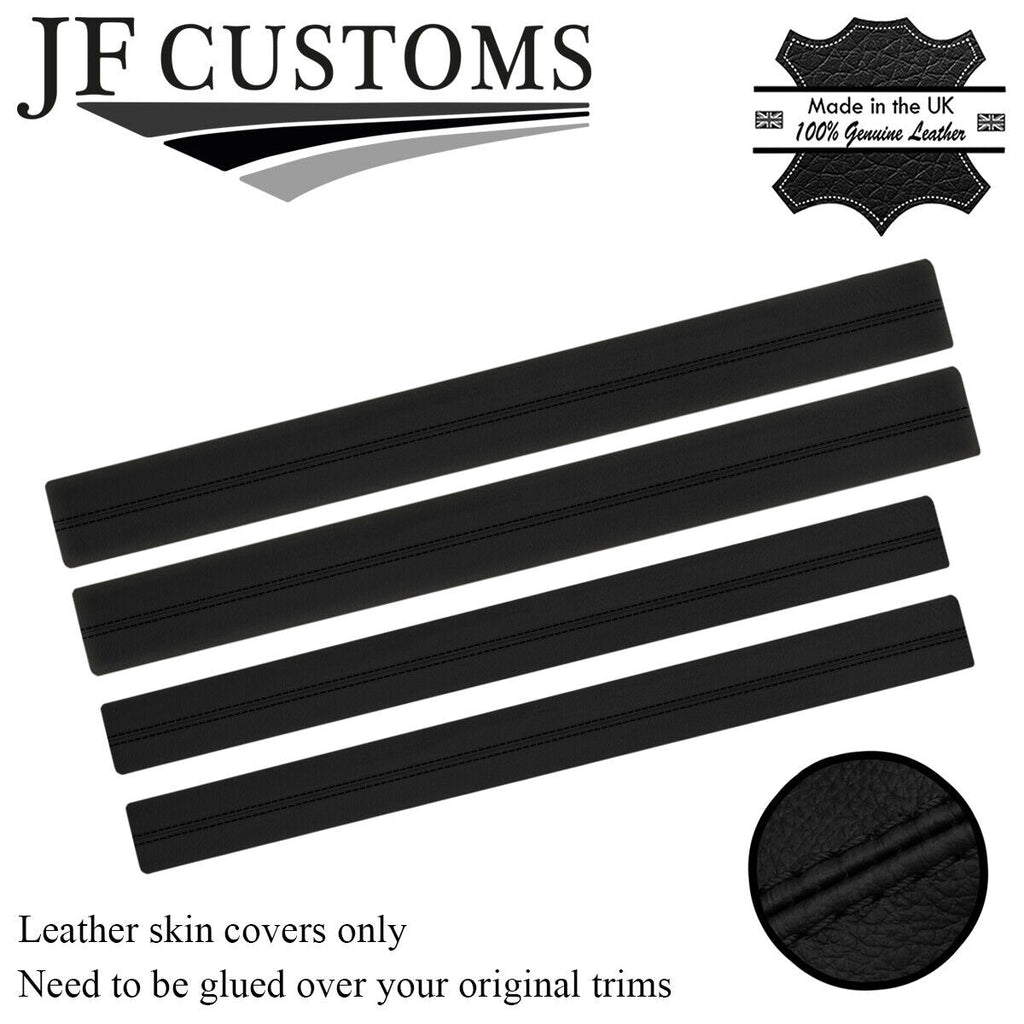 BLACK STITCH LEATHER HEAD PAD COVERS FOR LAND ROVER SERIES 2 2A 3 STATION WAGON