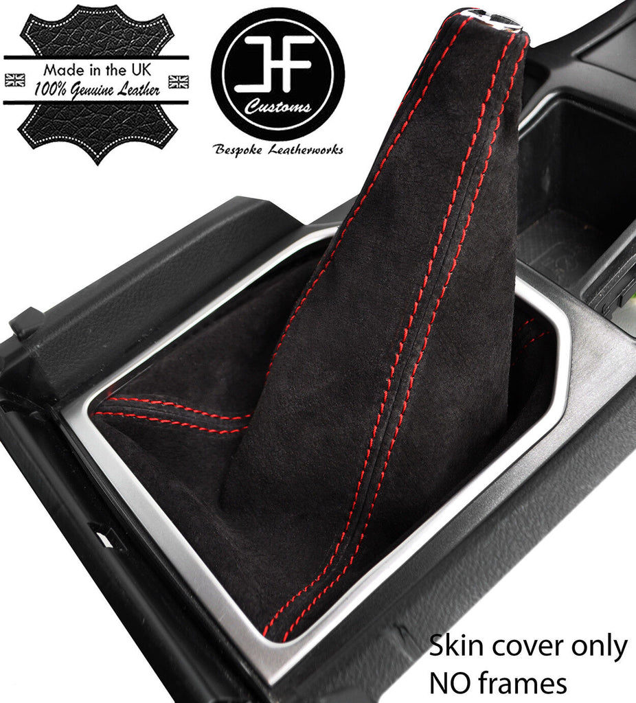 RED STITCH REAL SUEDE MANUAL GEAR GAITER FOR TOYOTA LAND CRUISER 2009-2017