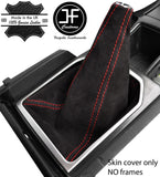 RED STITCH REAL SUEDE MANUAL GEAR GAITER FOR TOYOTA LAND CRUISER 2009-2017