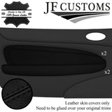 BLACK STITCH 2X DOOR ARMREST + TRIM COVERS FOR JAGUAR XK8 X100 COUPE 96-04