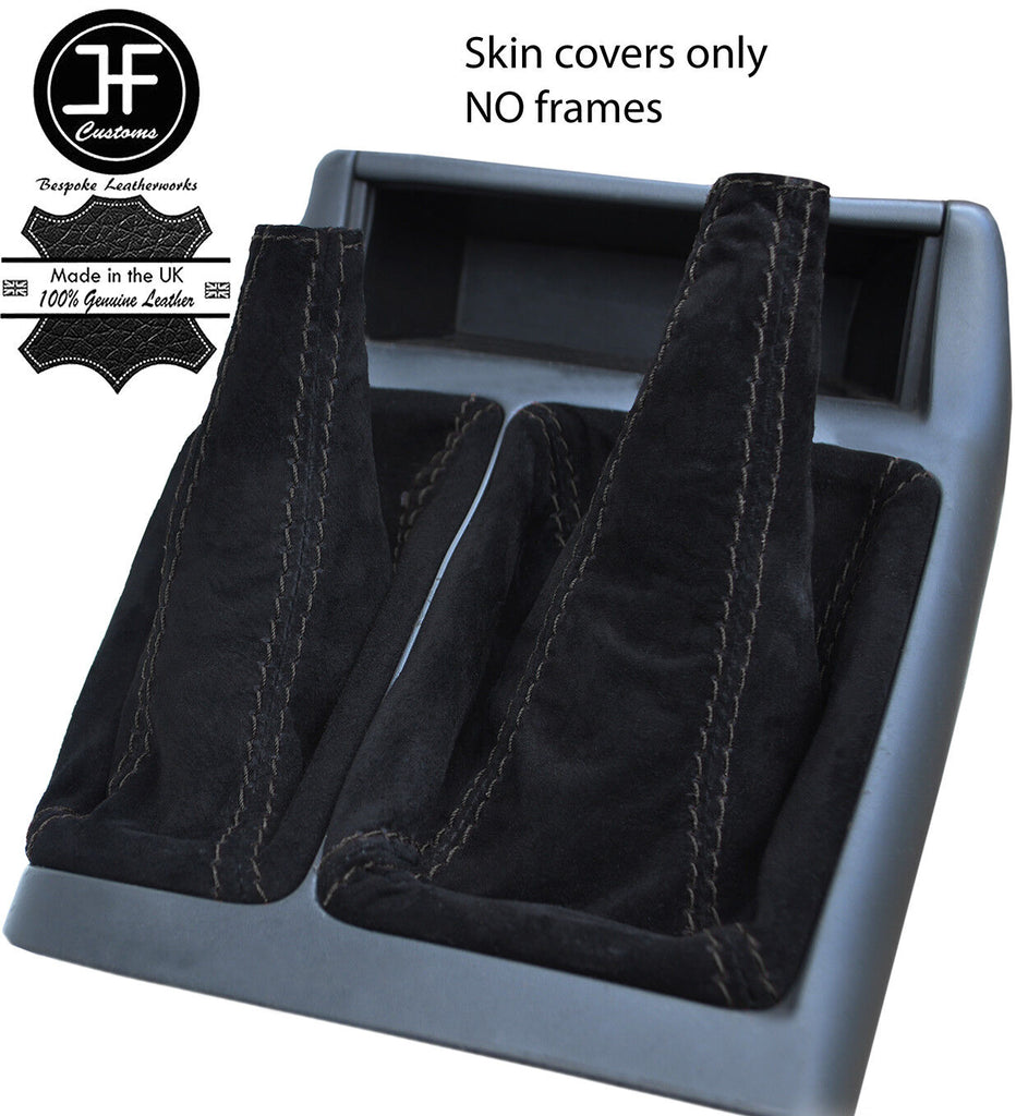 BLACK STITCH REAL SUEDE GEAR + HI-LOW GAITERS FOR MITSUBISHI SHOGUN SPORT 99-08