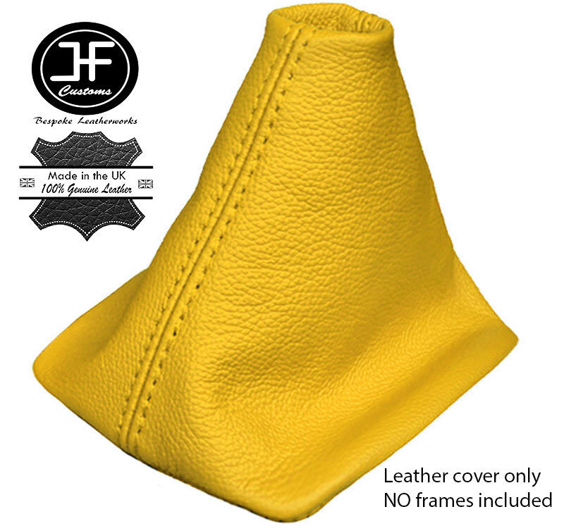 YELLOW REAL LEATHER MANUAL GEAR GAITER FOR VW NEW BEETLE 1998-2011 CUSTOM NEW