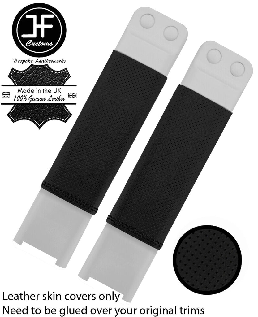 BLACK STITCH 2X KNEE PAD TRIM PERFORATED COVERS FITS TOYOTA MR2 MK3 00-07 JF1