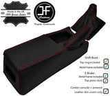 RED STITCH LEATHER GEAR SET+FRAMES+CONSOLE COVER FOR NISSAN SKYLINE R32 89-93