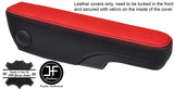 BLACK & RED LEATHER 1X DRIVER SEAT ARMREST COVER FITS FORD TRANSIT MK6 00-06