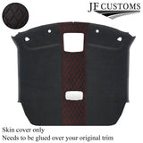 RED STITCH DIAMOND D GREY LUXE SUEDE HEADLINER COVER FOR NISSAN SKYLINE R35