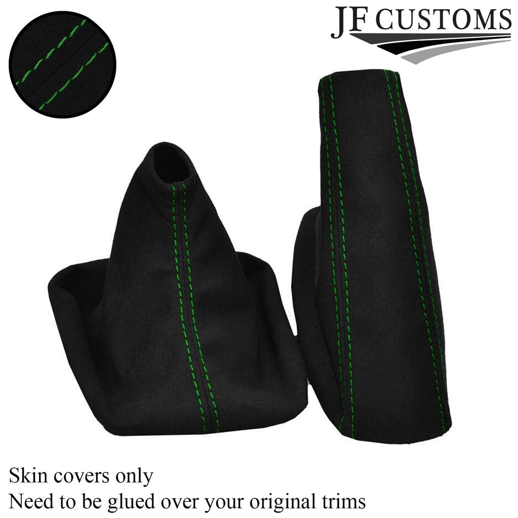 GREEN STITCH SUEDE GEAR + HANDBRAKE GAITER FITS BMW 3 SERIES E36 E46 1992-2005
