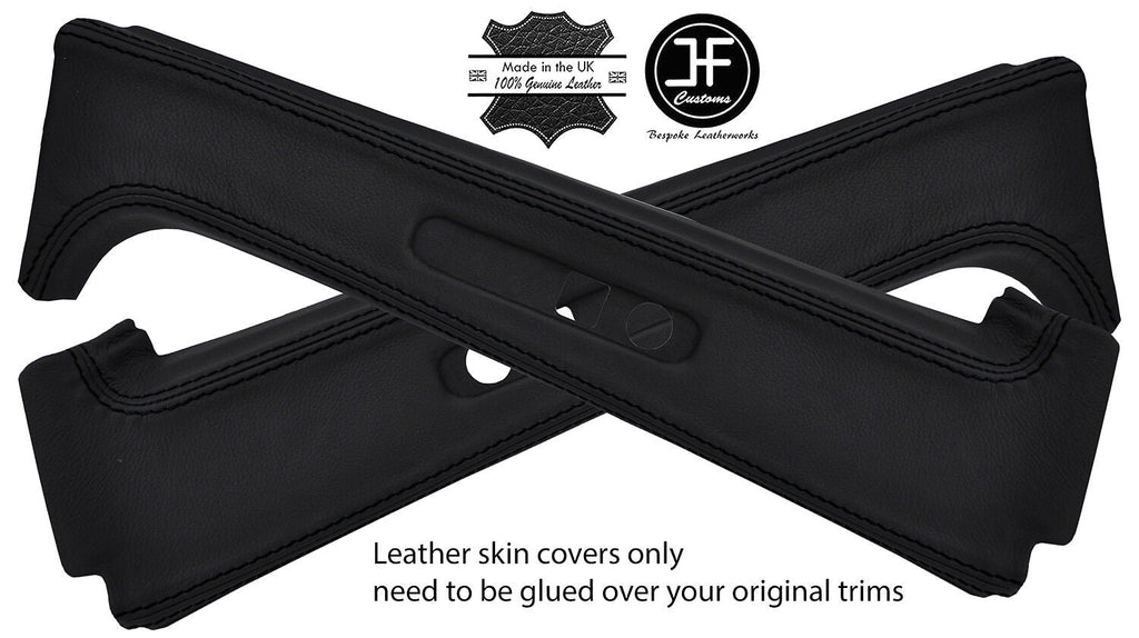 BLACK STITCH 2X B PILLAR LEATHER COVERS FITS BMW 3 SERIES E36 COMPACT 1993-2000