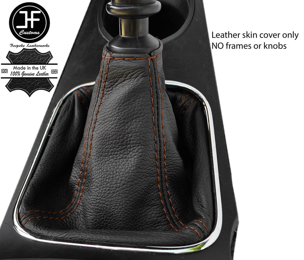 BROWN STITCH TOP GRAIN LEATHER MANUAL GEAR GAITER FITS TOYOTA AVENSIS T27 09-15