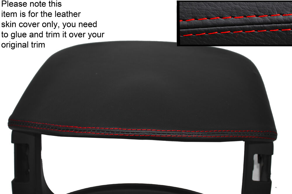 RED STITCHING SPEEDO HOOD LEATHER SKIN COVER FITS NISSAN GT-R R35 2009-2015