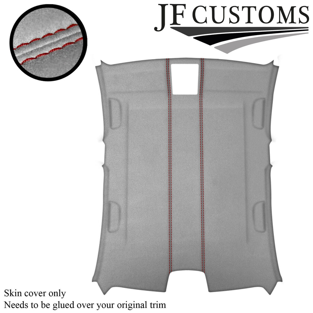 D RED STITCH L GREY SUEDE ROOF HEADLINER COVER FOR BMW F30 11-19 SALOON 5DR
