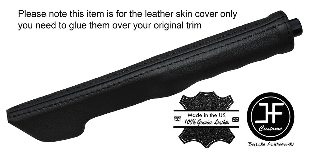 BLACK STICH LEATHER SLIM HANDBRAKE GAITER E BRAKE BOOT FITS FORD MUSTANG 87-93