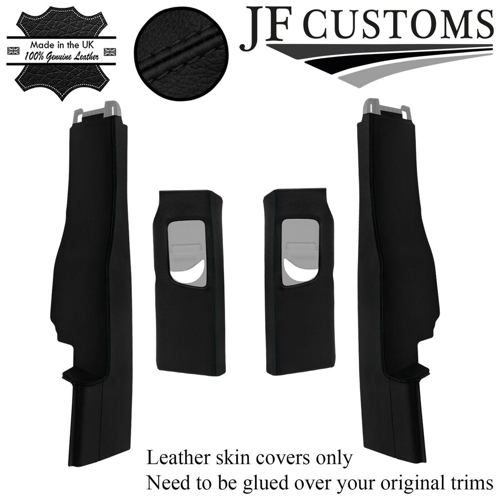 BLACK STITCH 4X LOWER UPPER B PILLAR COVER FOR MERCEDES VITO VIANO 14-21