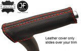 RED STITCH REAL LEATHER HANDBRAKE HANDLE COVER FITS AUDI A3 8P 04-12 CUSTOM NEW