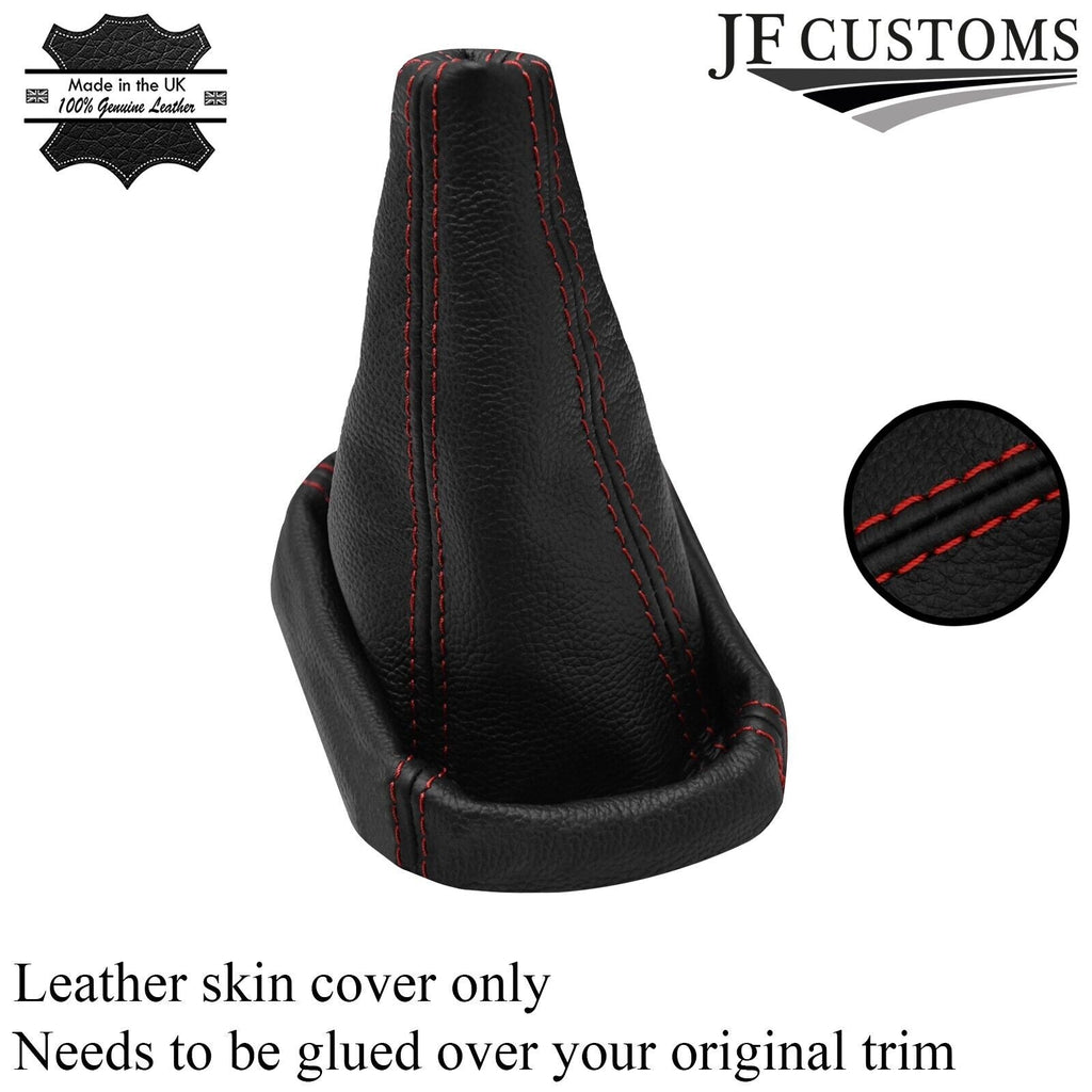 DARK RED STITCH LEATHER GEAR GAITER FITS HYUNDAI STAREX MK1 H-1 H200 97-06