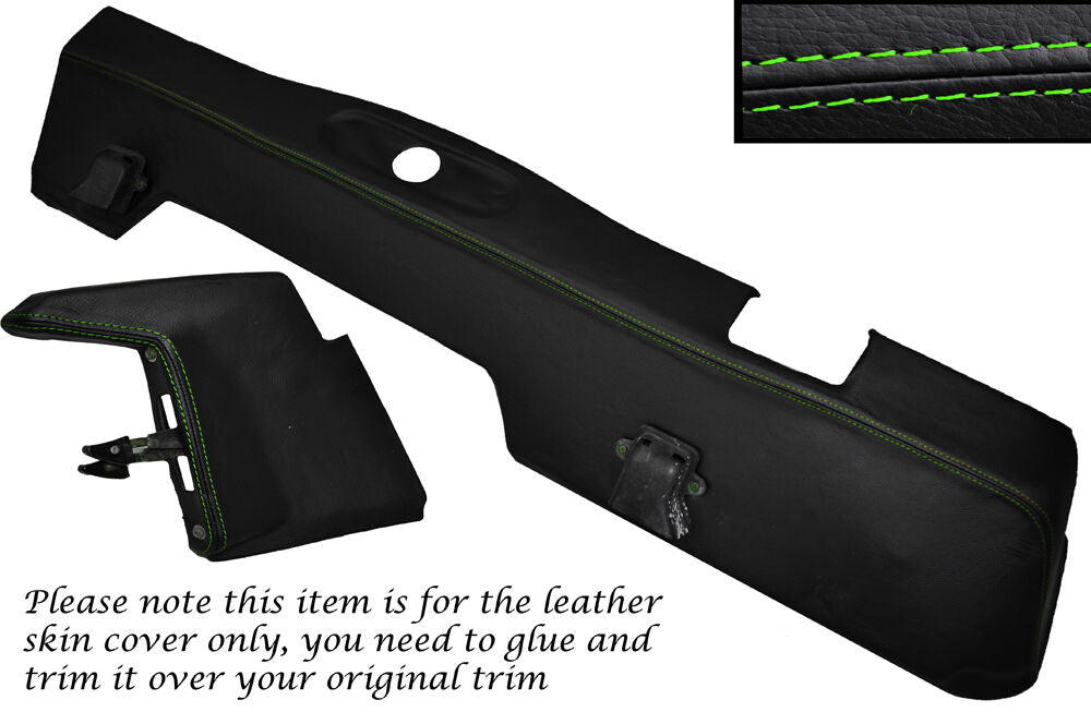 GREEN STITCH LOWER DASH DASHBOARD LEATHER COVERS FITS LAND ROVER SERIES 2 2A 3