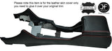 RED STITCHING CENTRE CONSOLE & ARMREST LEATHER COVERS FITS BMW E39 1996-2003