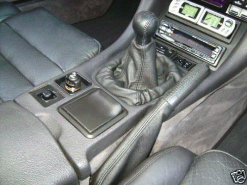 FITS MITSUBISHI GTO GEAR+HANDBRAKE GAITER LEATHER 1990-2001 CUSTOM NEW