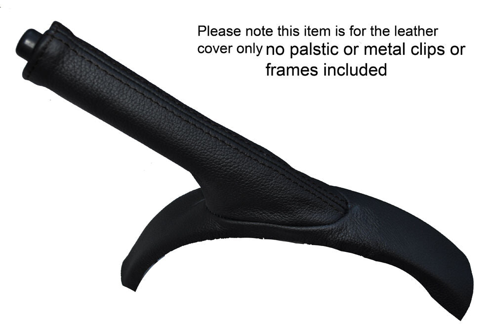 BLACK STITCHING LEATHER SKIN HANDBRAKE GAITER FITS MAZDA 5 2005-2010 CUSTOM NEW