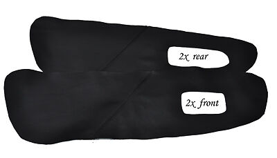 BLACK FITS SUBARU IMPREZA 98-00 4X DOOR CARD TRIM INSERT LEATHER COVERS