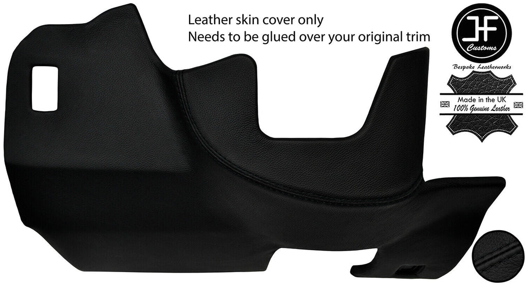 BLACK STITCH UNDER STEERING KICK PANEL TRIM LEATHER COVER FITS BMW 5 E28 81-87