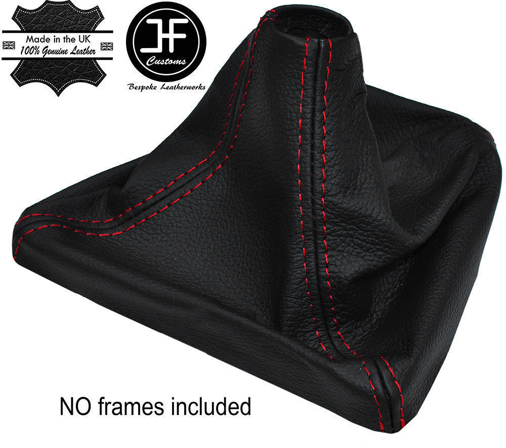 RED STITCH GENUINE LEATHER MANUAL GEAR GAITER GAITOR FOR BMW X1 E84 2009-2015