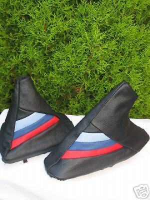 FITS BMW E39 Z3 SET OF GAITERS GENUINE LEATHER COVERS TRI STRIPES CUSTOM NEW
