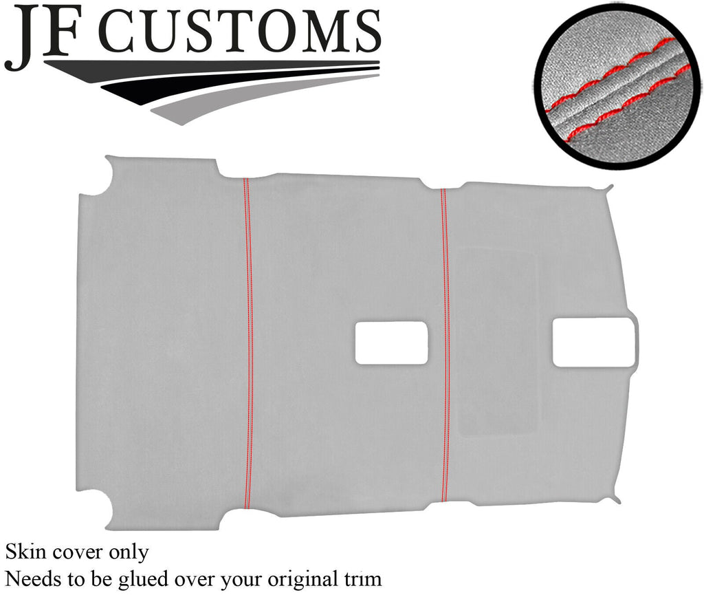 RED STITCH ROOF HEADLINING LIGHT GREY LUXE COVER FOR RANGE VOGUE L322 02-10