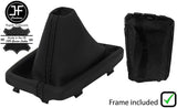 BLACK STITCH LEATHER AUTOMATIC DSG GEAR GAITER+FRAME FOR SEAT LEON MK3 FL 17-18