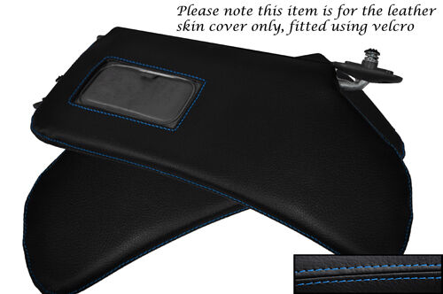 BLUE STITCH FITS HONDA CRX DEL SOL 1992-1997 2X SUN VISORS LEATHER COVERS ONLY