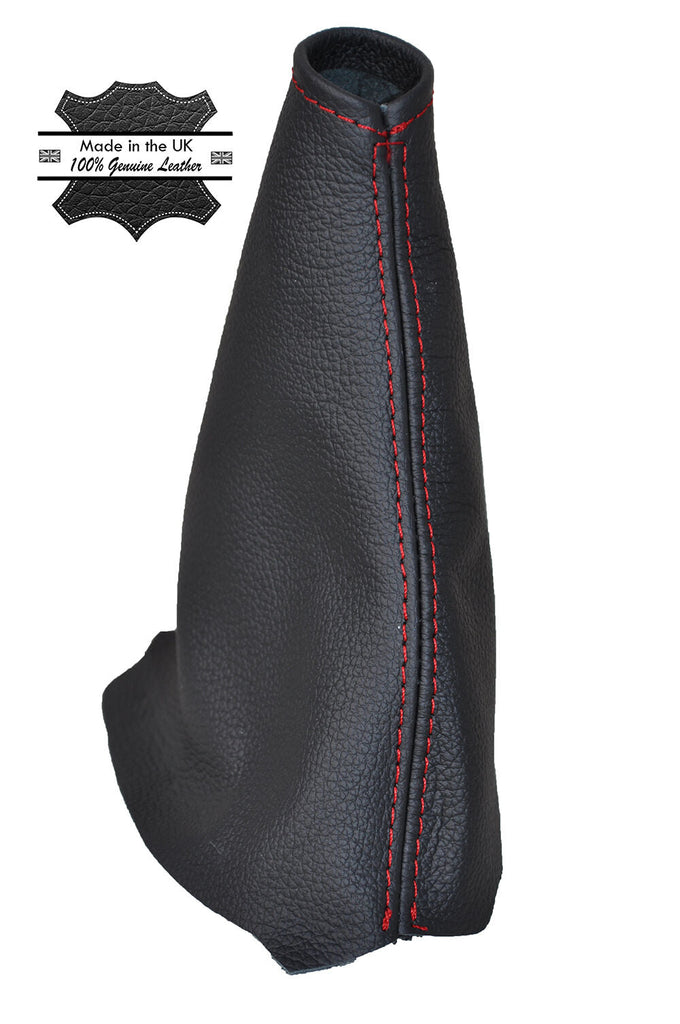 RED STITCH FITS VOLVO S40 V50 2004-2012 HANDBRAKE GAITER REAL LEATHER CUSTOM NEW