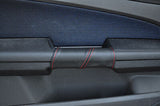 RED STITCH FITS FORD FOCUS C MAX  03-07 2X FRONT LEATHER DOOR HANDLE COVERS
