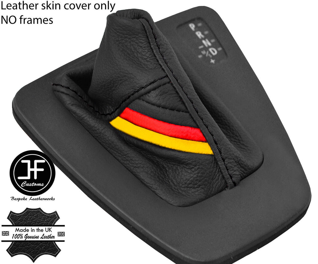 BLACK STITCH GERMAN TOP GRAIN LTHR AUTOMATIC GEAR GAITER FOR BMW E90 E91 E92