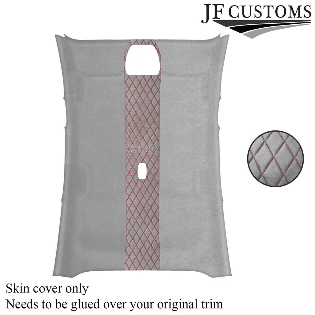 DSG2 RED STITCH L GREY LUXE SUEDE HEADLINER COVER FOR FORD FOCUS ST 11-15 5DR