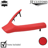 RED LEATHER STEERING WHEEL LOWER TRIM COVER+FRAME FOR PORSCHE 911 997 987