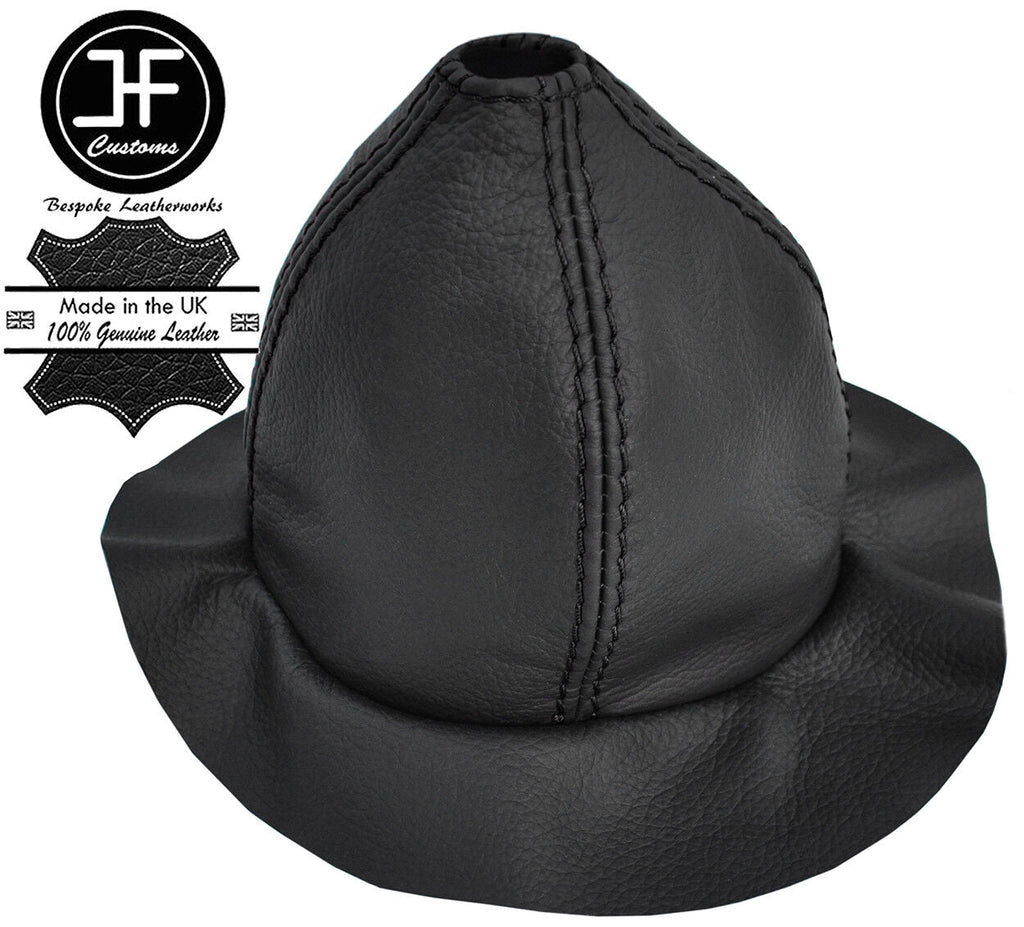 BLACK STITCH TOP GRAIN REAL LEATHER GEAR GAITER FITS VOLVO AMAZON 122 122S 120