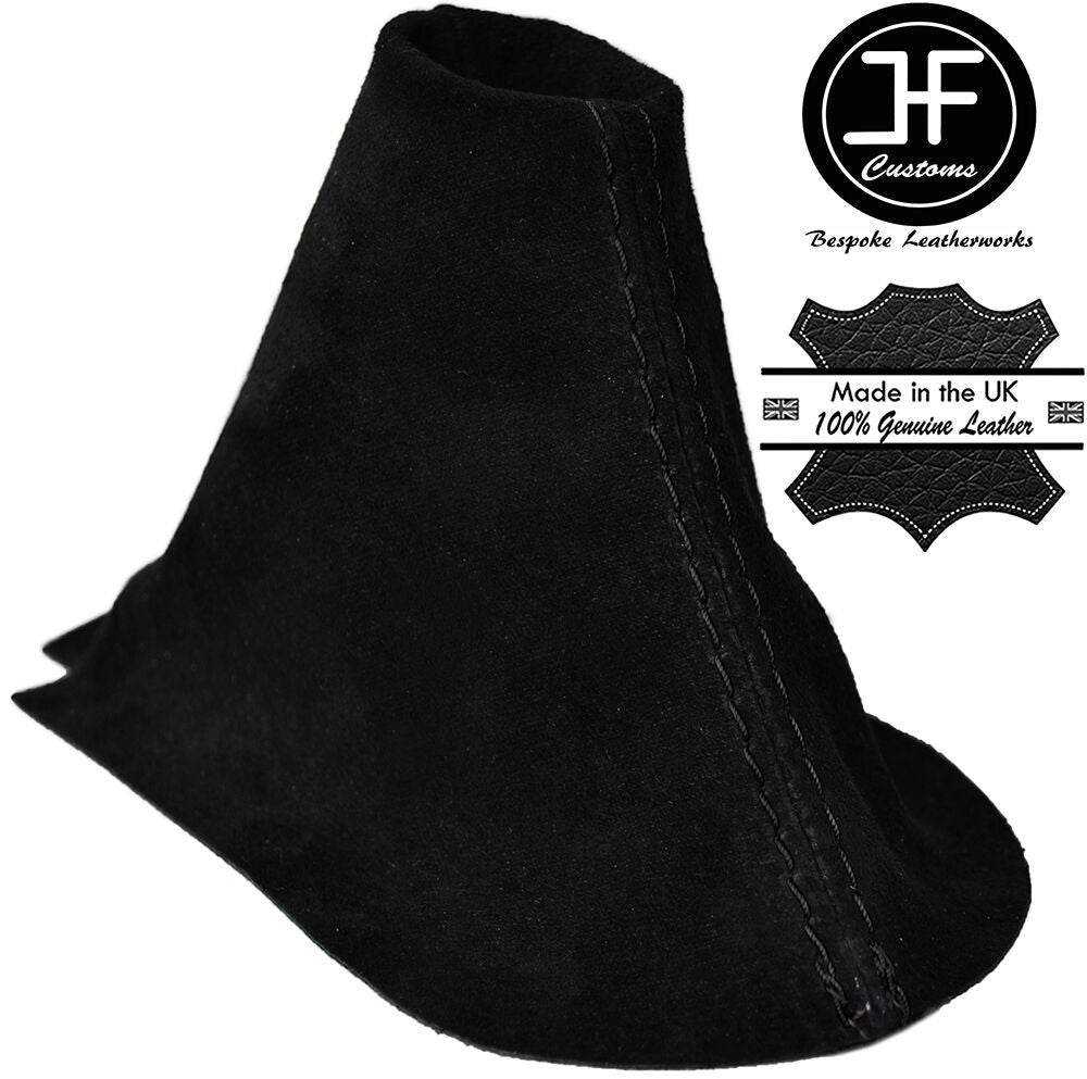 BLACK STITCHING SUEDE MANUAL GEAR GAITER FITS FORD MUSTANG 2015-2017 CUSTOM NEW