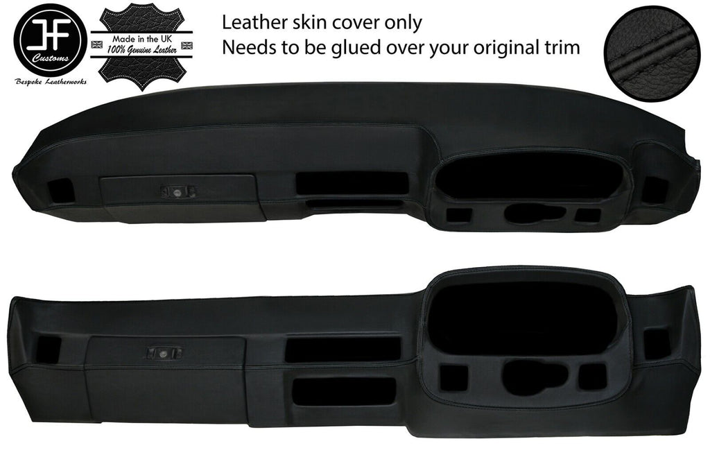BLACK STITCH DASHBOARD REAL LEATHER COVER FOR PORSCHE 924 75-88 944 81-85 JF1